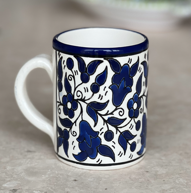 Ceramic Blue & White Mug