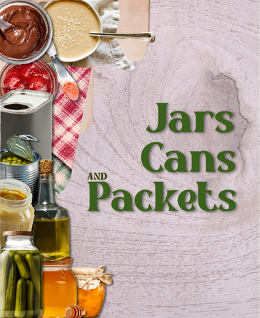 Cans, Jars & Packets