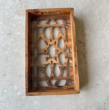 Wood Tray With Pattern