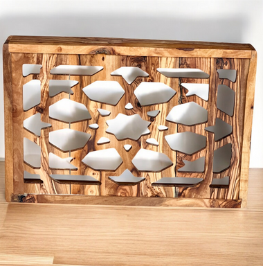 Wood Tray With Pattern