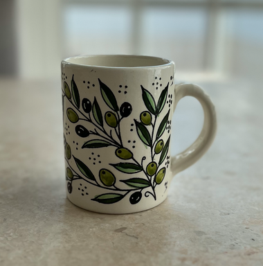 Ceramic Green & White Mug