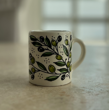 Ceramic Green & White Mug