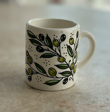 Ceramic Green & White Mug