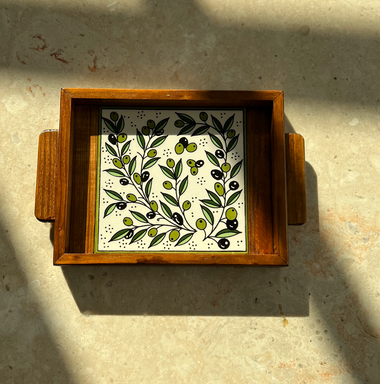 Wooden Single-Tile Tray